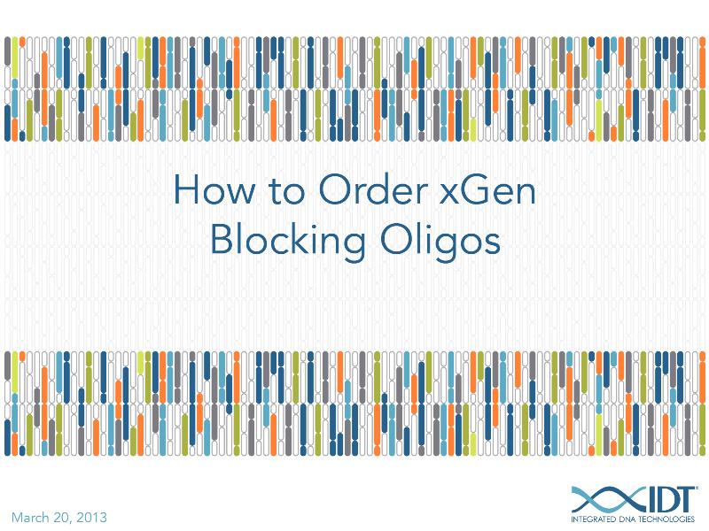 HowtoorderxGenBlockingOligos